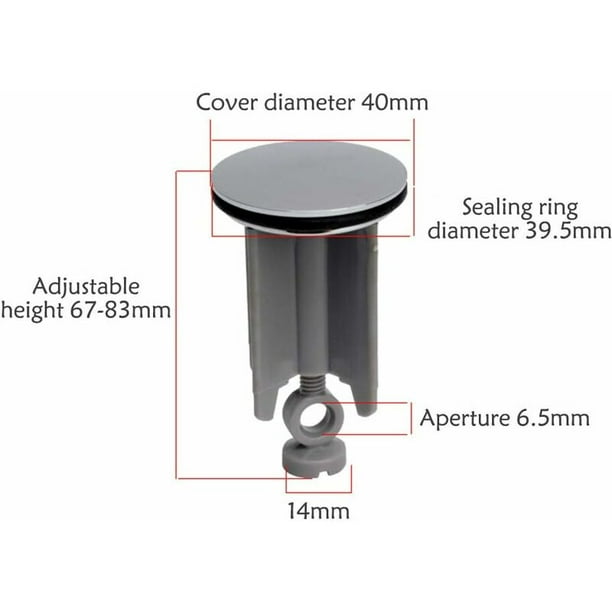 Tapón Colador para Desagüe de Fregadero Diametro 83mm Acero Inox