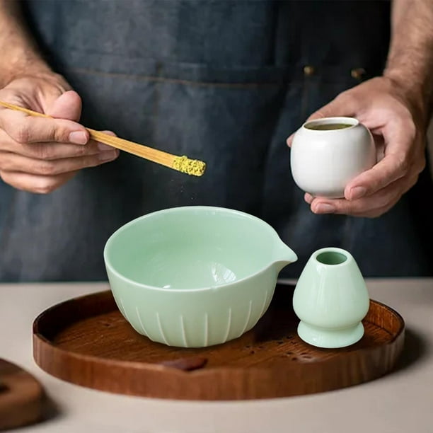 Cuenco japonés Matcha, accesorios para el té con soporte para batidor,  regalo portátil, juego de té tradicional para del té Matcha Verde claro  mayimx batidor de matcha