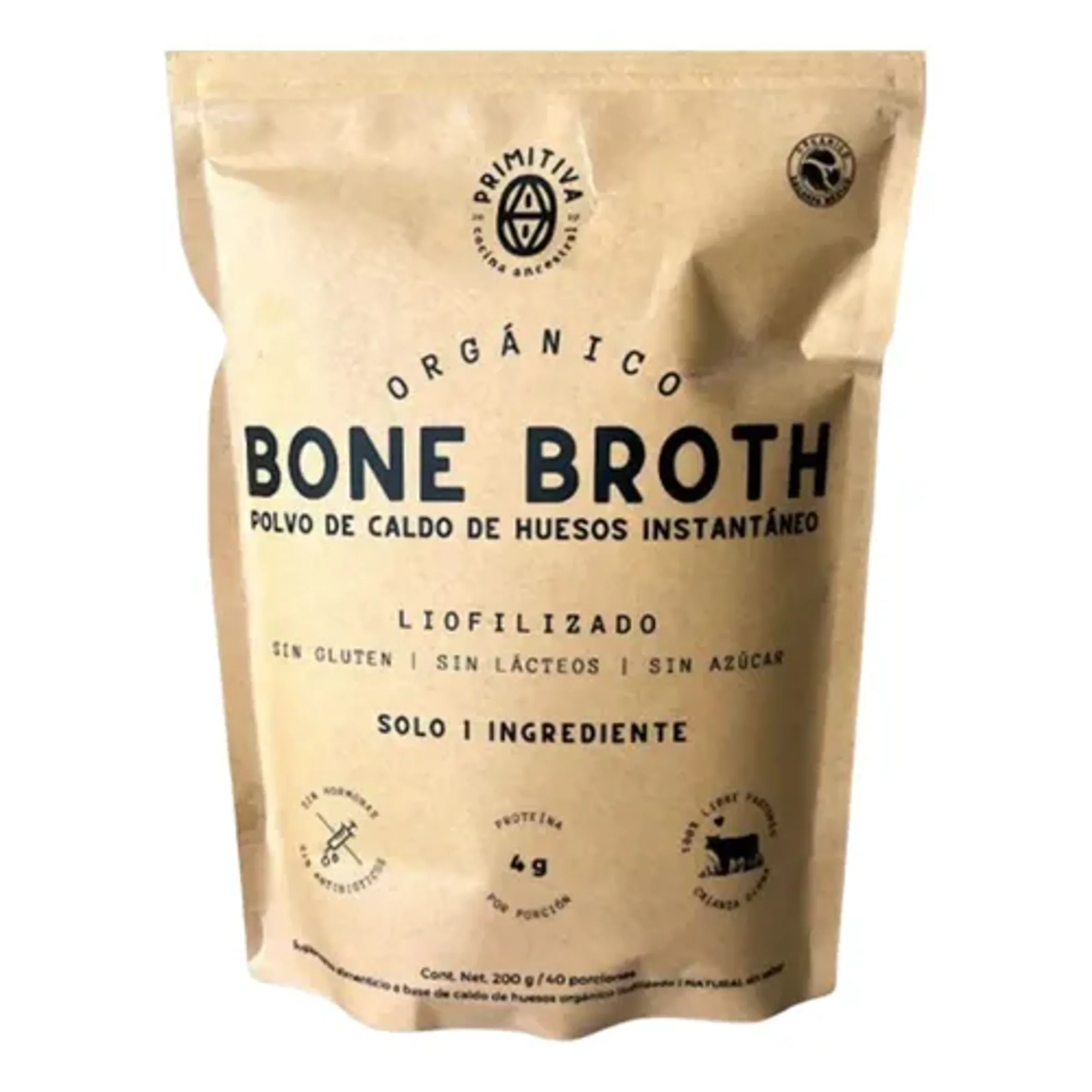 Caldo de huesos liofilizado primitiva 200g bone broth 40porc