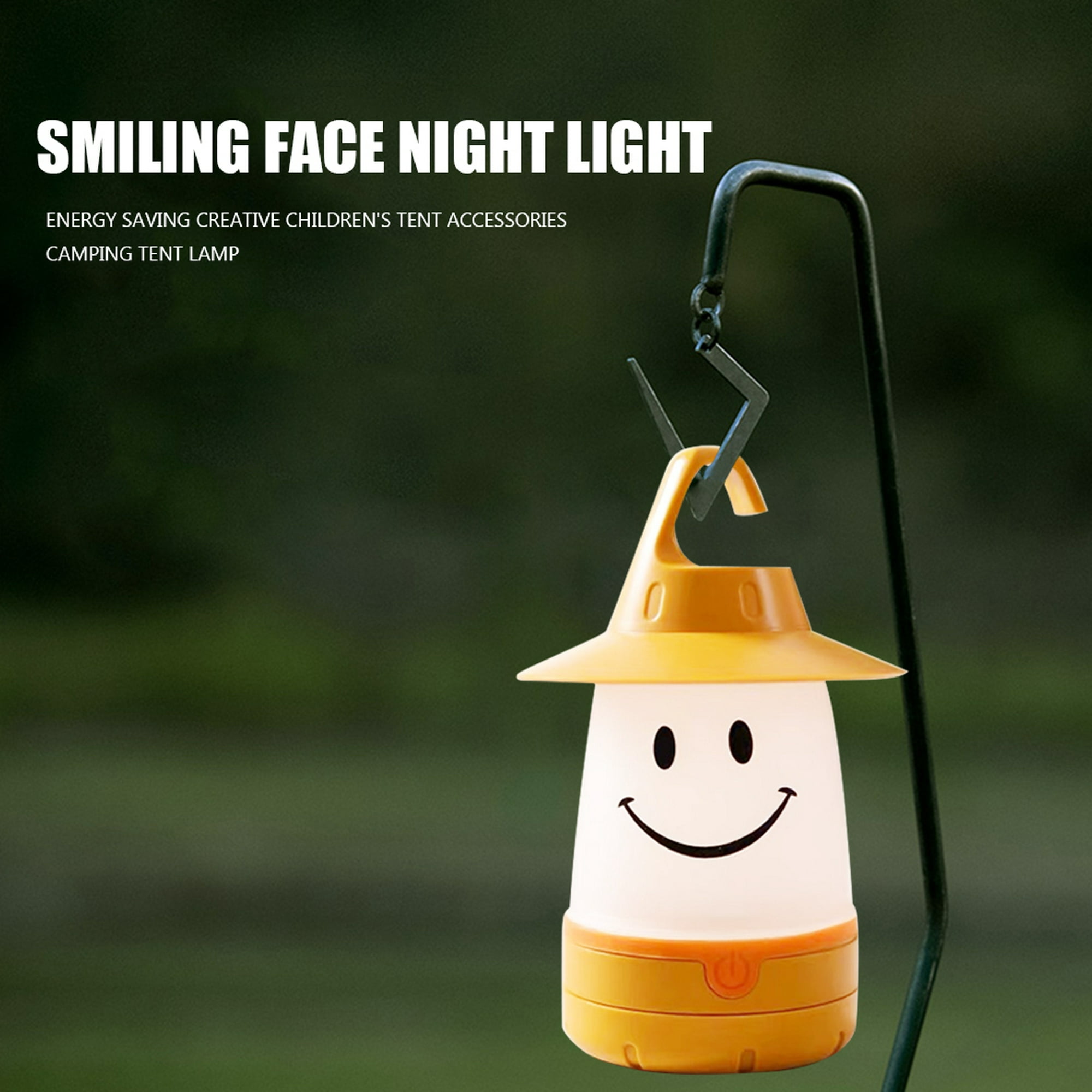 Lámpara Smiley colgante con pilas para niños bonita luz nocturna para dormir  Ehuebsd dormitorio tienda de campaña al aire libre