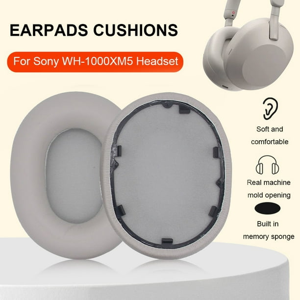  SOULWIT Almohadillas de repuesto para auriculares Sony WH- 1000XM5 (WH1000XM5) con cancelación de ruido, almohadillas con espuma  viscoelástica de aislamiento de ruido, grosor añadido, color negro :  Electrónica