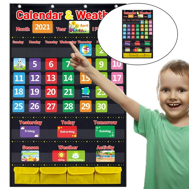 núcleo auxiliar Inspeccionar Calendario , de Actividades para Aprender Calendario Gloria clima calendario  niños | Walmart en línea