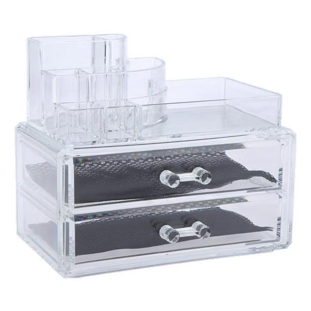 Plastic Cosmetic Makeup Storage Box Organizer Case Holder Jewelry with  Drawer  Caja de almacenamiento de maquillaje, Almacenamiento de maquillaje,  Cajas organizadoras