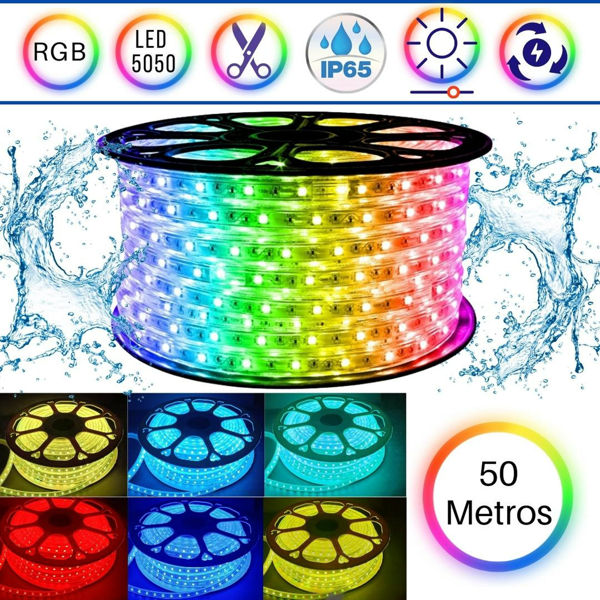 Tira led RGB 5050 Multicolor Impermeable (4x5) 20 metros. DOSYU DY-LLB04