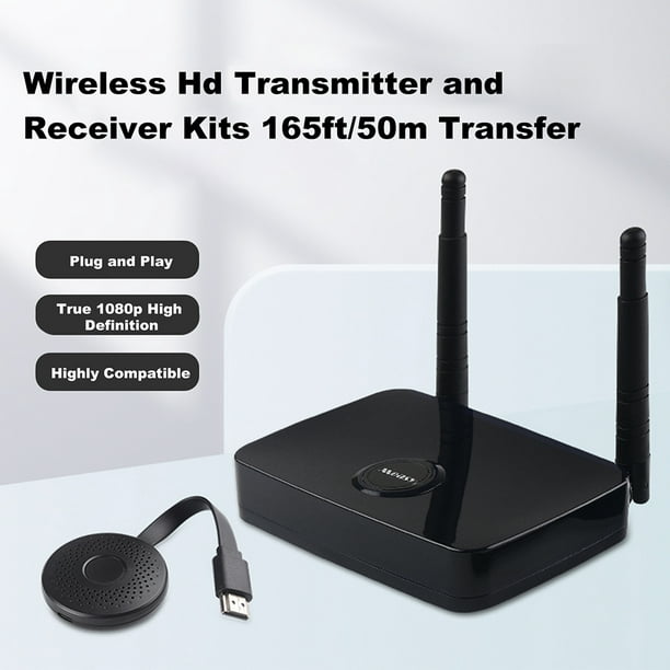 Transmisor y receptor HDMI inalámbrico 4K, extensor HDMI inalámbrico,  adaptador HDMI inalámbrico Plug & Play 2.4/5GHz Transmisión de video/audio  desde