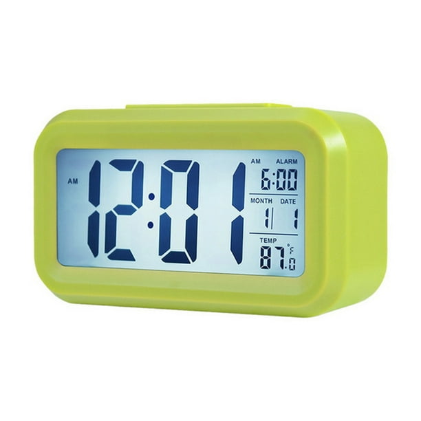 Timegyro Reloj despertador digital con pilas, pequeño reloj de