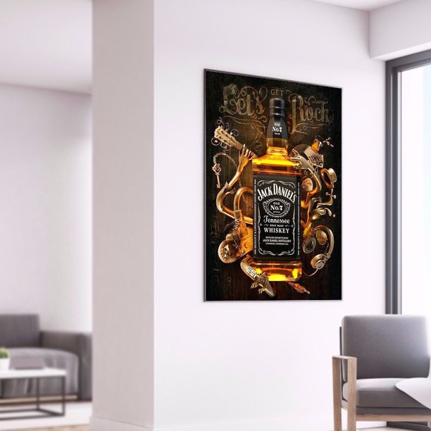 Cuadro decorativo con adhesivo impreso sobre MDF 9mm de Whisky - 3D Diseño