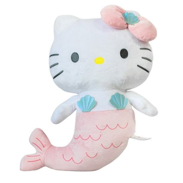 Lindos juguetes de peluche de Hello Kitty, muñeca de gato rosa suave,  regalo de cumpleaños para niñas fanáticos