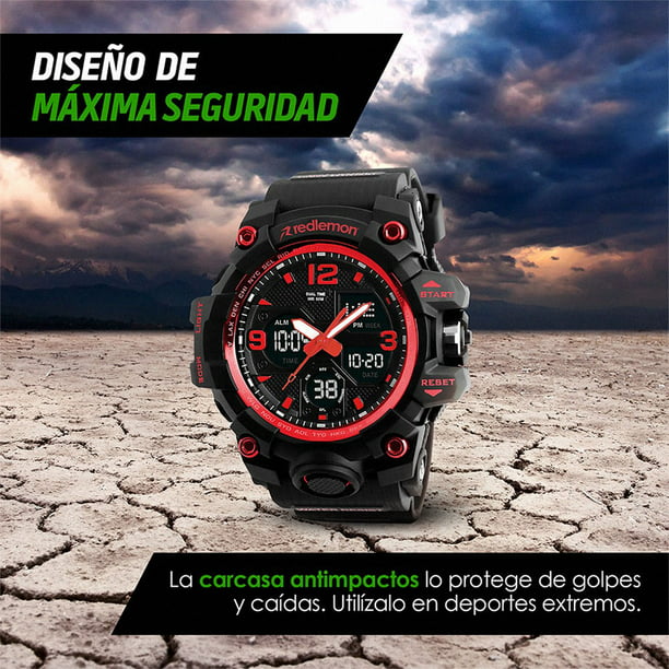 Reloj digital para hombre Analógico LED Fecha Semana Pantalla dual Reloj  deportivo Hugo reloj digital para hombre