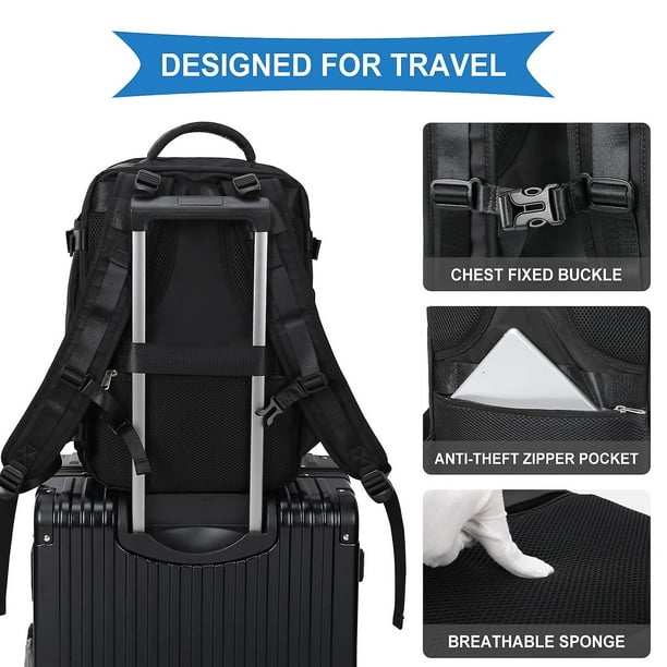 Mochila de viaje grande para mujer, mochila de transporte, mochila de  senderismo, mochila impermeable para deportes, escuela, portátil, mochila