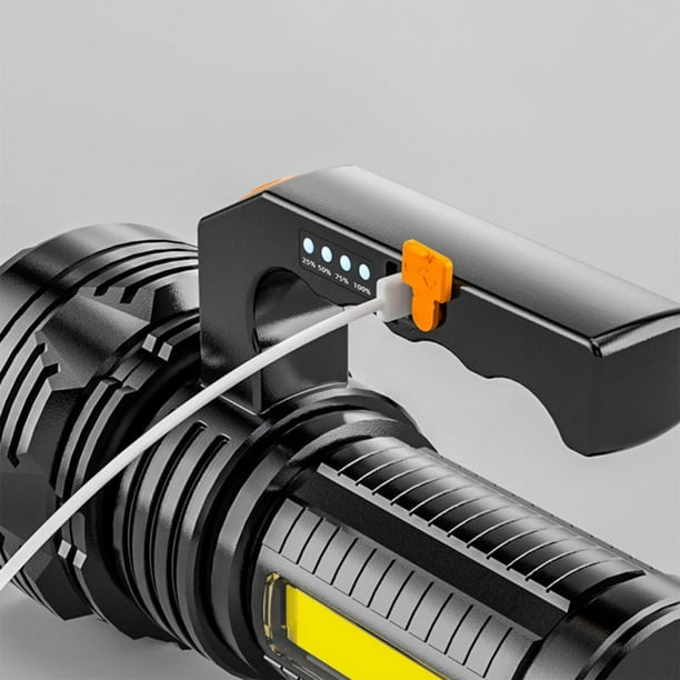  NNR Linterna frontal recargable LED con batería y cable USB,  ligera, para exteriores, camping, senderismo, etc. Linterna frontal negra  (color negro, tamaño: 9900W) : Herramientas y Mejoras del Hogar