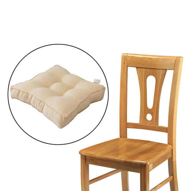 Cojín grueso suave para silla, cojines para asiento, cojín de asiento de  Color sólido, relleno de Pp, acogedor, cálido, transpirable, blanco Soledad cojines  de asiento