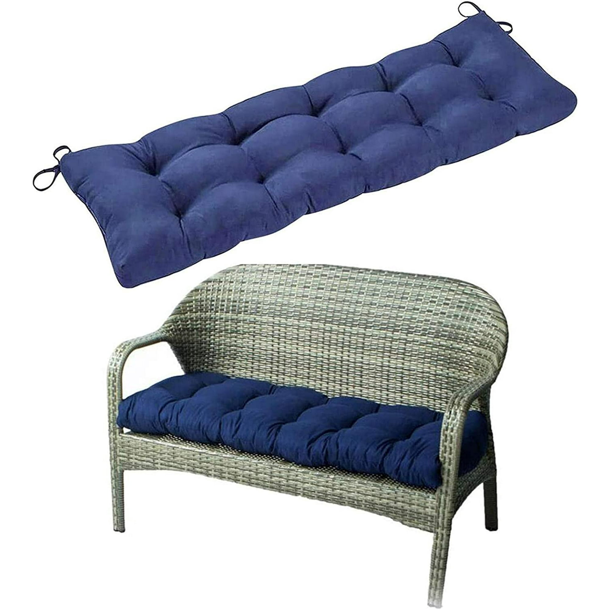 ARTPLAN Cojines para exteriores para sofá biplaza para todo tipo de clima,  cojines de banco, juego de 5 almohadas de mimbre para muebles de patio