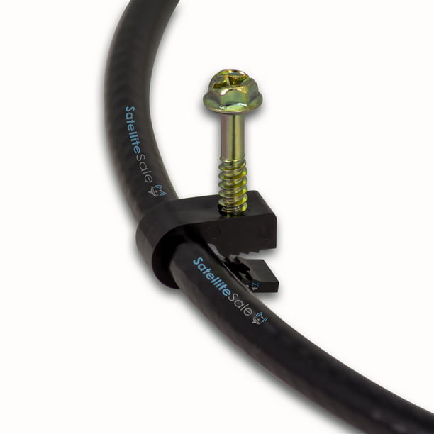  Cmple - Clips de alambre para clavos, organizador de cables,  correas de cable, clips de 0.315 in, color negro, paquete de 100 unidades :  Industrial y Científico