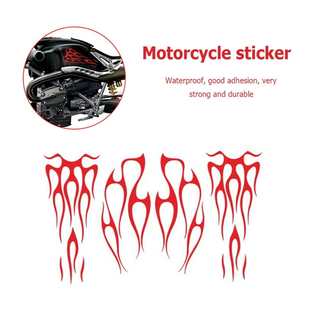 Pegatinas De Motos Adhesivos Moto Adhesivo para tanque de gasolina de  motocicleta, calcomanías adhesivas para bicicleta con forma de llama para  casco de bicicleta