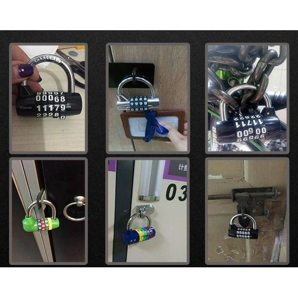  NBYT Candados combinados, cerraduras de esfera para casilleros  escolares y casilleros de gimnasio con llave, cerraduras combinadas,  cerraduras de código y candados con cerradura de combinación para taquillas,  candado para casilleros