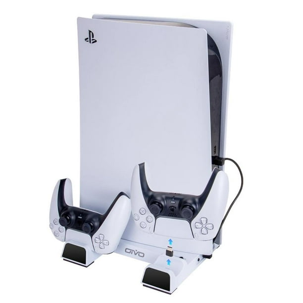 Ventilador de refrigeración PS5 para consola PS5 Playstation 5, estación de  carga dual del controlador PS5 con adaptador de CA rápido 5V/3A, velocidad