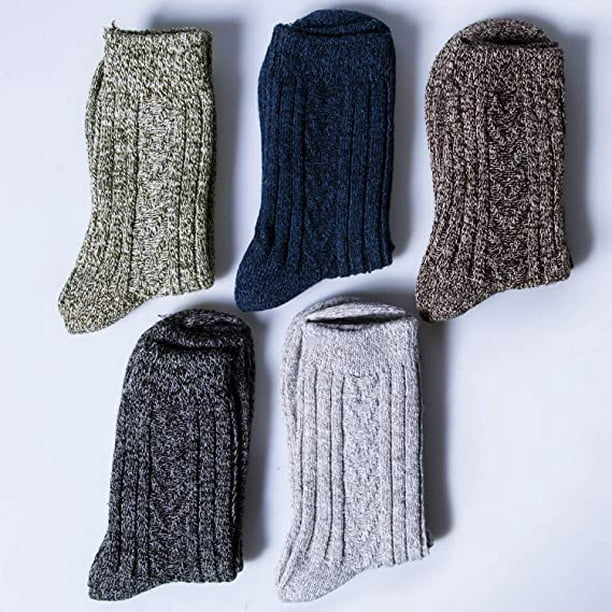 Comprar Calcetines cálidos de invierno para hombre, calcetines gruesos,  transpirables, informales, de negocios, de algodón, para hombre