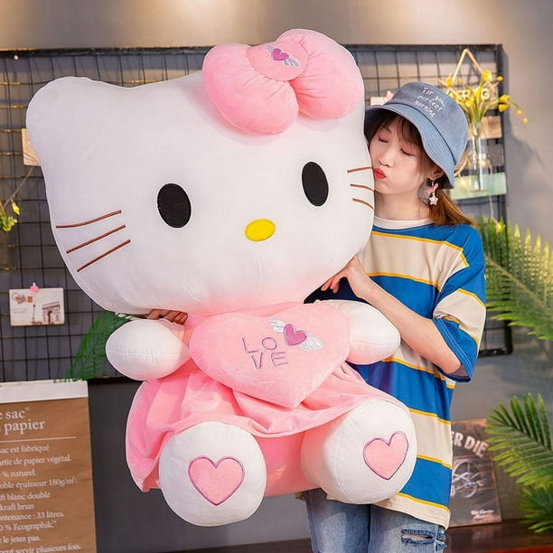 Tamaño grande lindo Sanrio Hello Kitty Pink Melody Plushie muñeca Hello  Kitty juguetes de peluche bebé niños niñas cumpleaños regalos sorpresa de  Navidad