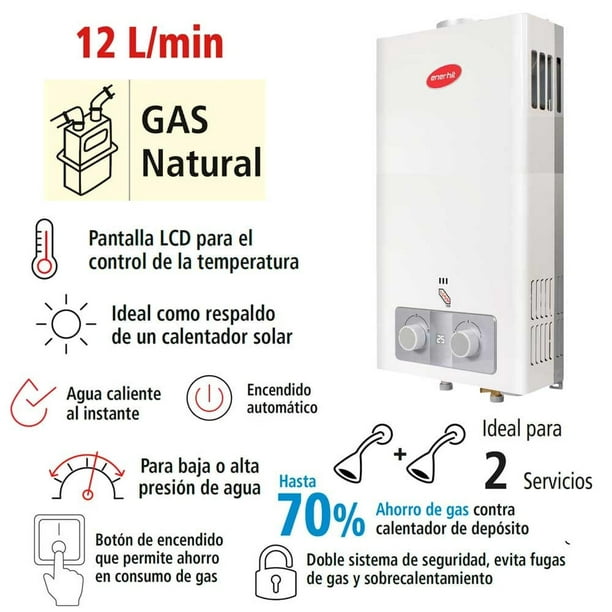 Calentador De Depósito Enerhit 40 L Gas Natural Color Blanco