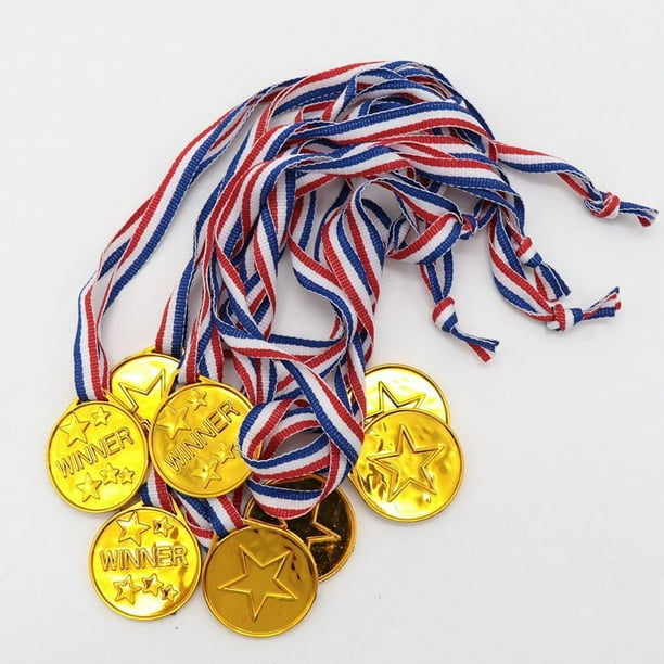 Medalla de plástico para niños de jardín de infantes elogian y recompensan  los juguetes pequeños por hacer buenas obras para motivar pequeños  obsequios, 18 piezas (6 medallas de oro, 6 medallas de