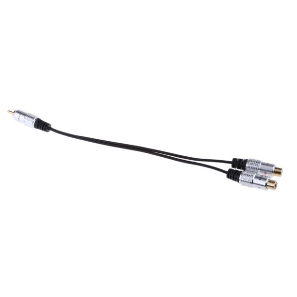 Cable audio estereo 2x RCA hembra - Jack 3.5mm hembra 0.25 M Negro