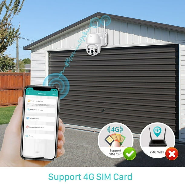 Cámara de vigilancia 4G con tarjeta SIM