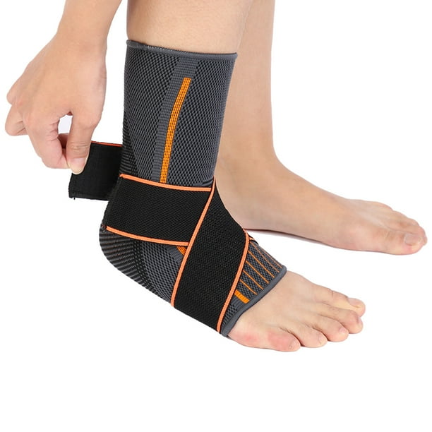 Tobillera deportiva unisex con correa de compresión, ajustable, elástica,  transpirable, soporte antideslizante, para esguince de tobillo, fascitis