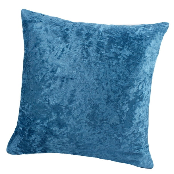 Funda de almohada cuadrada de de felpa corta de 60x60 cm para sofá Azul  eléctrico Sunnimix Funda de cojín