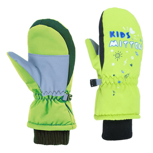 Comprar 1 par de guantes de nieve impermeables Unisex para niños, guantes  cálidos antideslizantes de cinco dedos, protección contra el frío para  esquiar