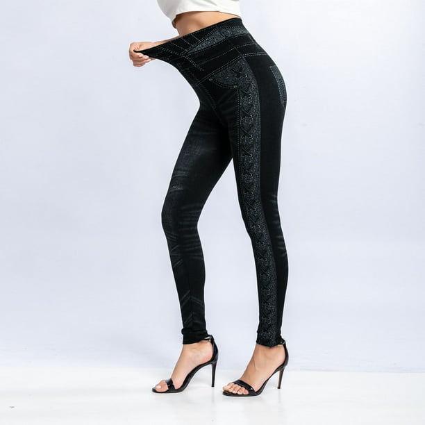 Gibobby Leggings térmicos mujer Leggings con estampado de moda para mujer  Leggings elásticos pantalo Gibobby