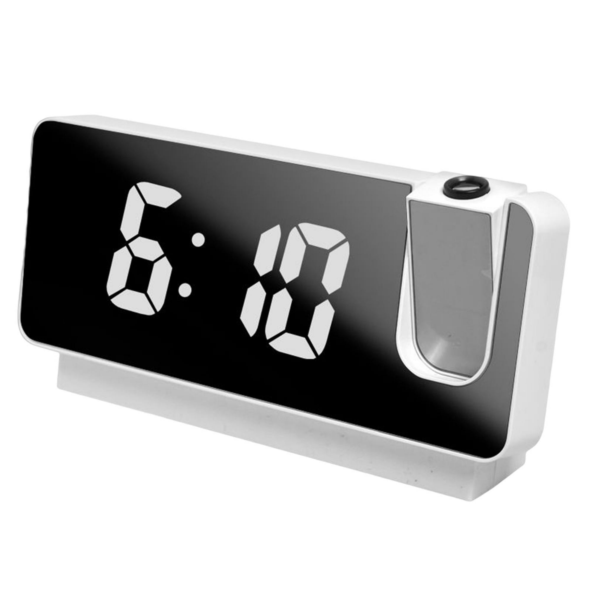 Reloj despertador de proyección Digital LED con rotación de 180 °, reloj  electrónico silencioso, proyector de