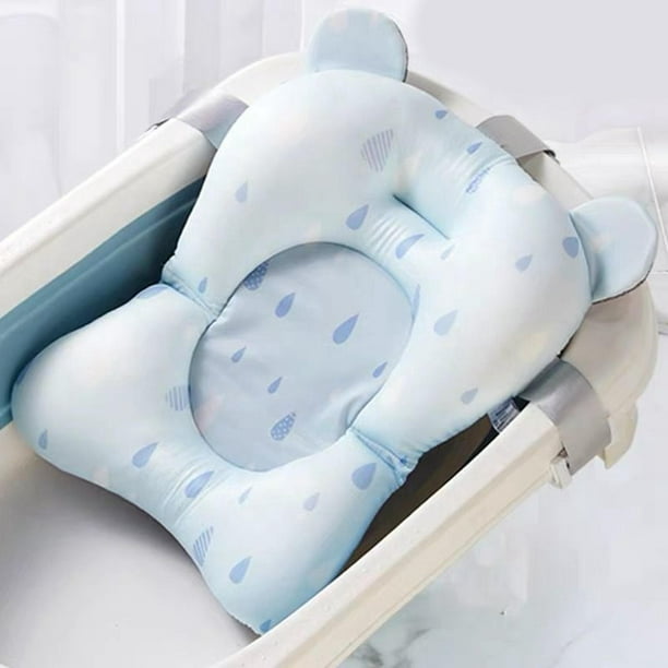  Cojín de asiento de bañera para bebé, cojín de baño para  fregadero de bebé, suave ajustable antideslizante cojín de bañera para  recién nacido, almohada de asiento rosa : Bebés
