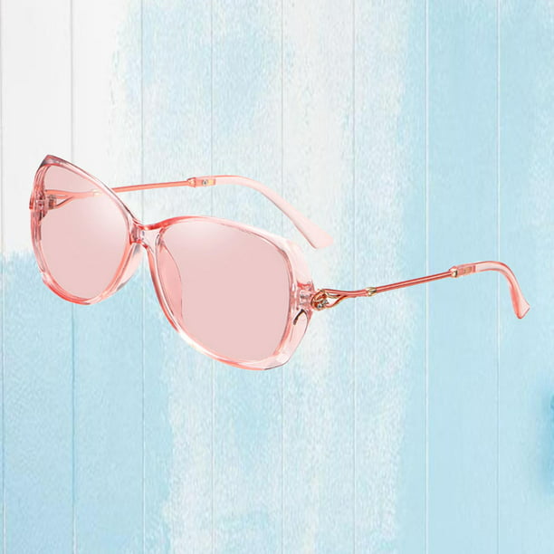  Lentes de sol rosados para mujer, lentes de sol con  personalidad de marco grande, lentes de sol a la moda para (café, talla  única) : Ropa, Zapatos y Joyería