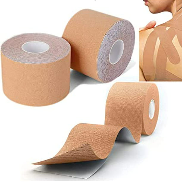 Cinta adhesiva deportiva para vendaje de heridas para atletas y hospitales,  16.4 ft / 16.4 pies (2.5 x 5)