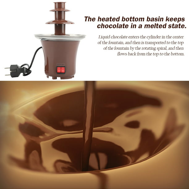 Cholate - Fuente de fondue de chocolate, máquina de calentamiento de 4  niveles de acero inoxidable para fiesta, fuente de fondue retro de  chocolate