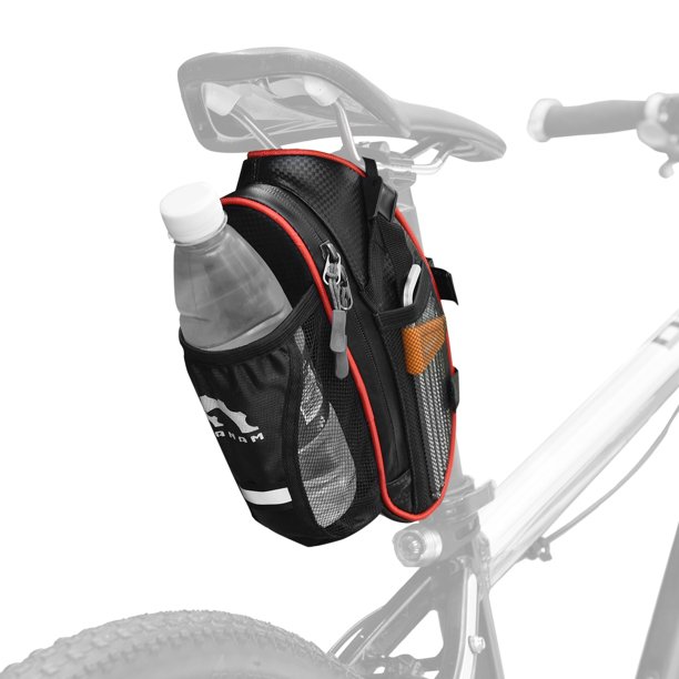 Bolsa de sillín de bicicleta, impermeable, bolsa de asiento de bicicleta,  soporte para botella de agua, bicicleta de montaña, carretera, MTB debajo