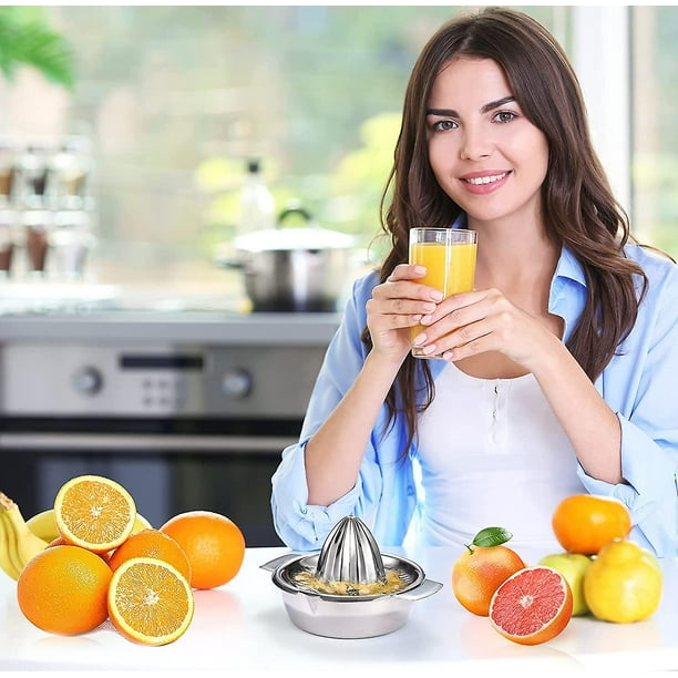 Exprimidor de Frutas Manual para Jugo Naranja Limon Contenedor