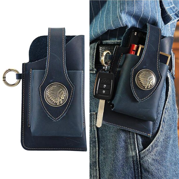 Funda de cuero para teléfono, funda para teléfono móvil para cinturón, funda  para cinturón de cuero Macarena Funda de teléfono para hombres