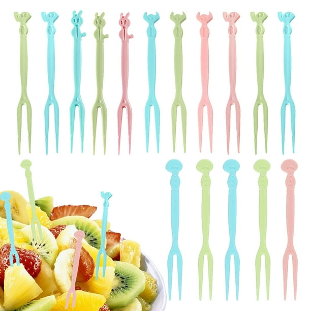 Plasticpro Mini tenedores desechables de plástico blanco para niños,  degustaciones, frutas, pasteles y postres, paquete de 200