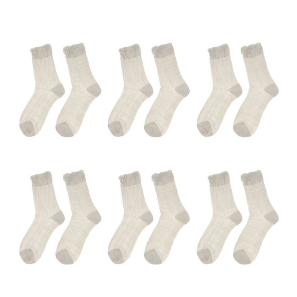 Pares de Calcetines Blancos de Algodón al Tobillo Corte Bajo para Hombre y  Mujer