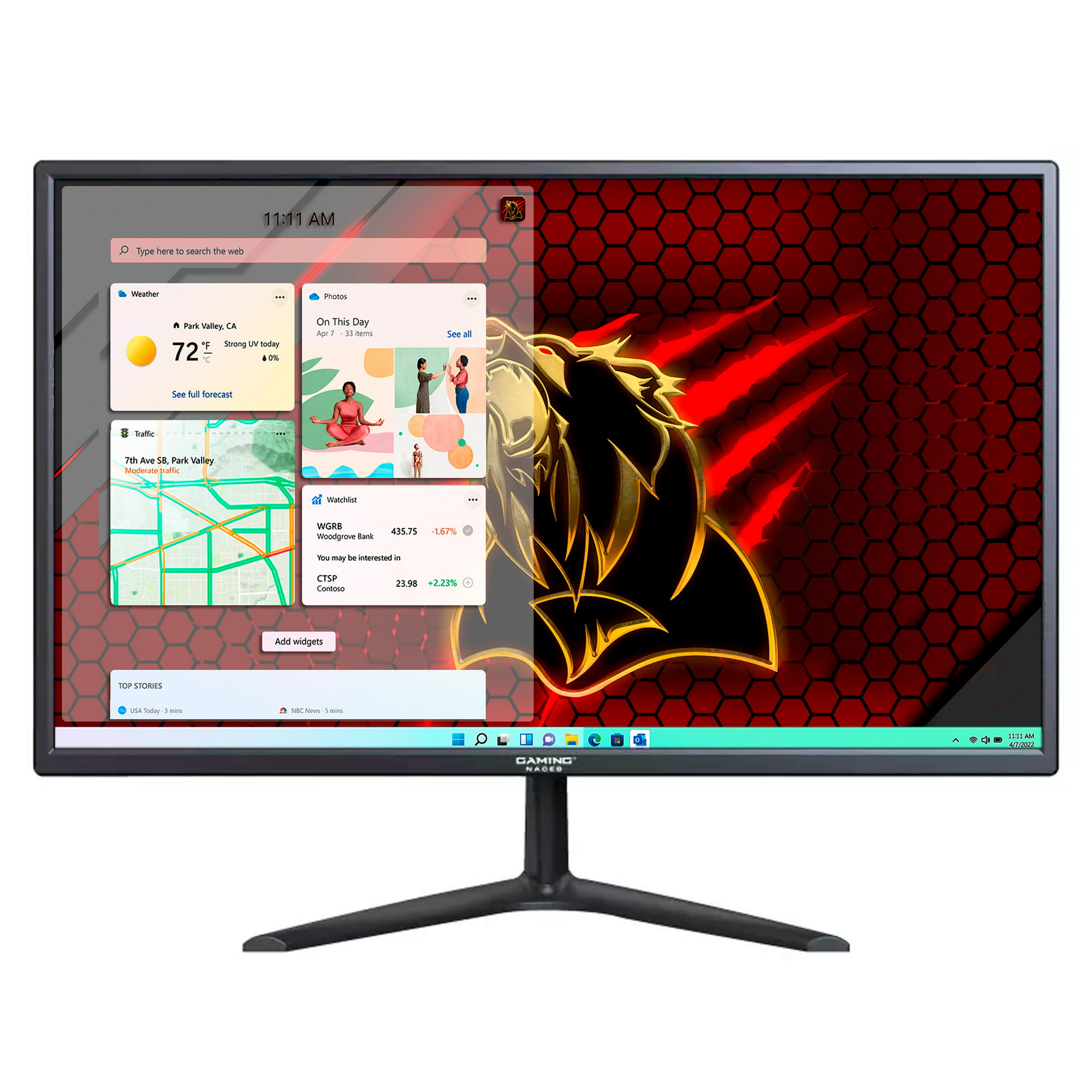 Monitor Gamer Curvo Audiotek de 32 pulgadas, 75hz, 2ms, 1920x1080, con HDMI  y Displayport, potencia de 40W