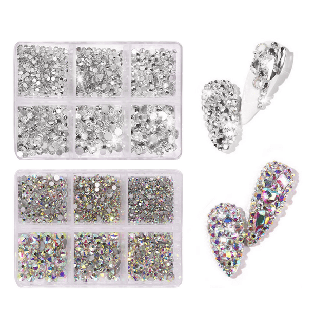 KINPON 576 diamantes de imitación de cristal de fijación en caliente con  parte trasera plana, piedras de vidrio para manualidades, ropa, decoración  de