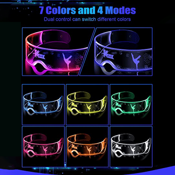 Gafas Led Gafas Luminosas Gafas Led Parasol, Gafas Luminosas para Fiesta de  Halloween Bar MFZFUKR CPB-CJZ53-4