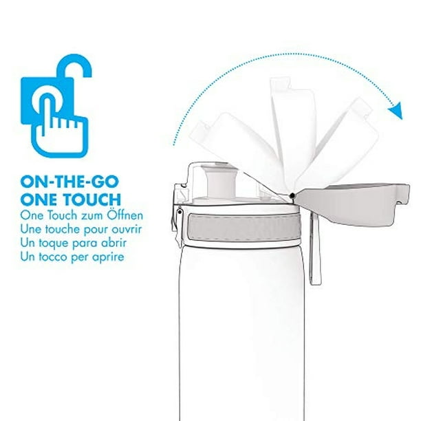 Botella agua niños a prueba de fugas y libre de BPA Ion8 One Touch
