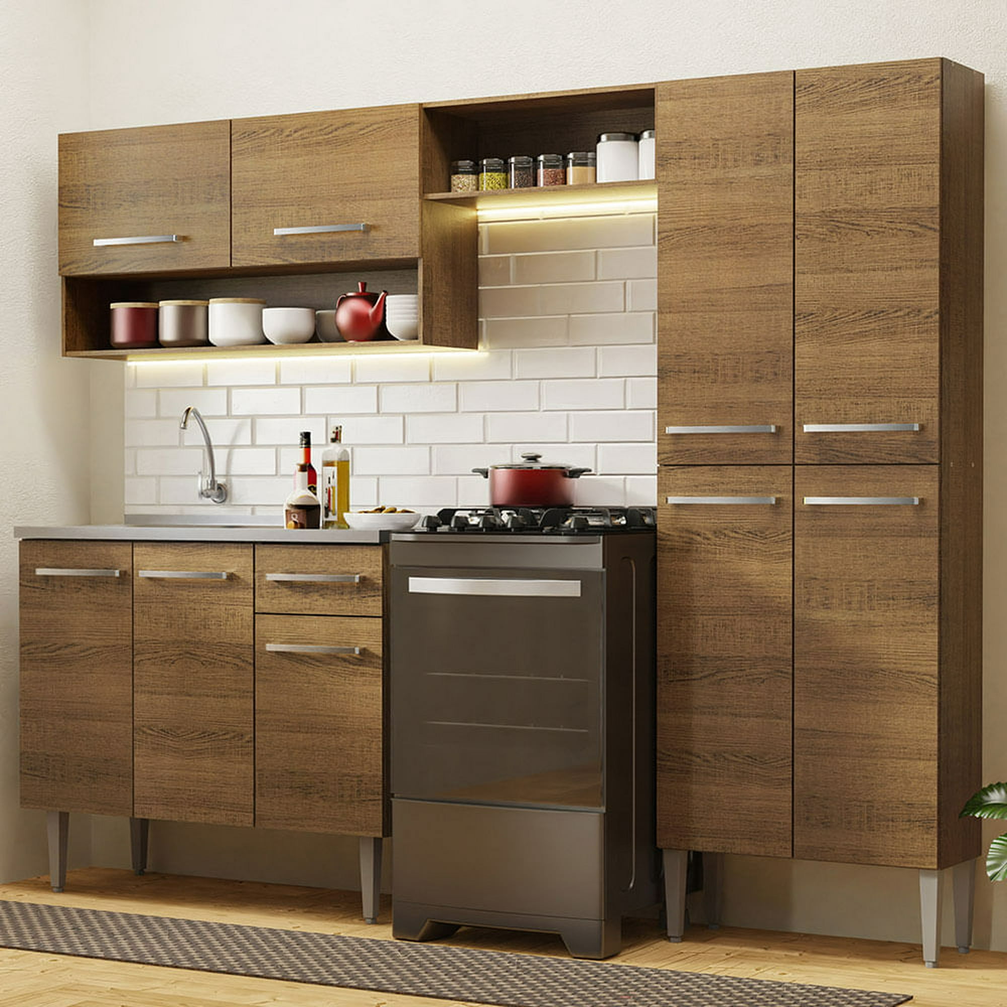 Mueble de Cocina Integral Compacta Agata 120 cm - Con Fregadero MADESA