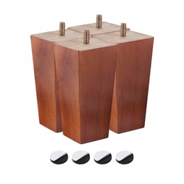 Patas para sofá, patas de plástico de 4.5 pulgadas, patas de repuesto para  muebles, patas cuadradas con pernos de suspensión M8 (paquete de 4)