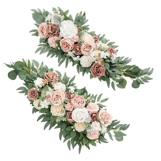 Guirnalda de flores rosas, guirnalda de flores rosas ruborizadas, botín de  flores rosas, guirnalda artificial rosa, flores artificiales rosas -   México