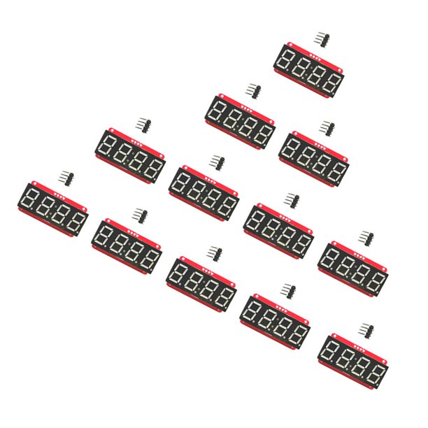 12 Pcs Led 056 Pulgadas Módulo De Tubo Digital De 4 Dígitos Corriente I2c En Parte Posterior De 8266