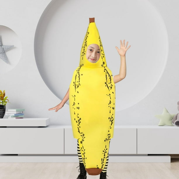 Disfraz de plátano para vestir, disfraz reutilizable de fruta encantadora,  mono de fruta, traje de plátano para suministros para fiesta de máscaras  Niños Fernando Disfraz de plátano